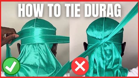 how to wrap a durag|how to tie durag strings.